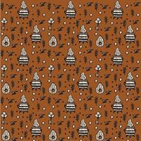 halloween Seamless Pattern Design vector