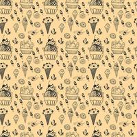 ice cream Seamless Pattern Design vector