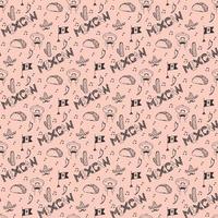 Mexican Seamless Pattern Design vector