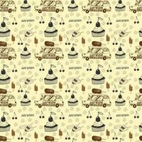 ice cream Seamless Pattern Design vector