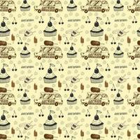 ice cream Seamless Pattern Design vector