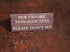 please don't seat sign photo