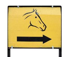 Horse direction sign photo