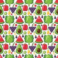 diseño de patrones sin fisuras de frutas vector