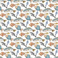 fish Seamless Pattern Design vector