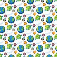 Space Seamless Pattern Design vector