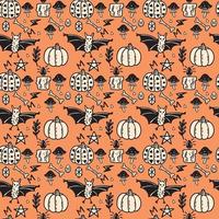 halloween Seamless Pattern Design vector