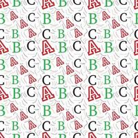 Letters Seamless Pattern Design vector