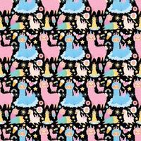 llama Pattern Design vector