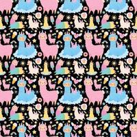 llama Pattern Design vector