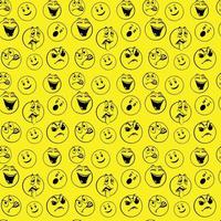 Emoji Seamless Pattern Design vector