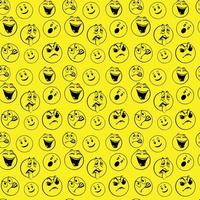 Emoji Seamless Pattern Design vector