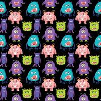 Monster Seamless pattern design vector