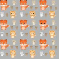 Cats Seamless Pattern Design vector