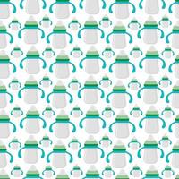 baby milk bottle Seamless Pattern Design vector