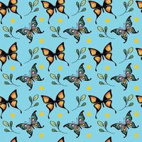 butterfly Seamless Pattern Design vector
