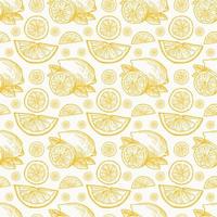 Lemon Seamless Pattern Design vector