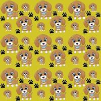 DOG Seamless Pattern Design vector