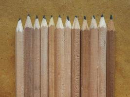 many wood pencils photo