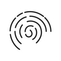 Fingerprint icon. Simple flat design vector illustration