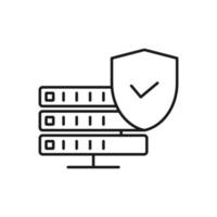 Secure Hosting Icon. Flat Design, Vector Illustration.