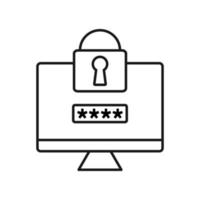 Data security concept. Data protection and safe work, flat design icon vector