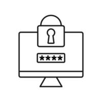 Data security concept. Data protection and safe work, flat design icon vector