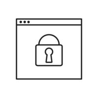 Secure website Icon. Vector flat design icon