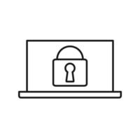 Computer security vector illustration, flat design