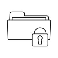 Protected web folder vector flat design icon