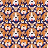 DOG Seamless Pattern Design vector
