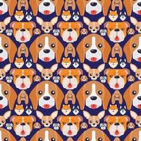 DOG Seamless Pattern Design vector