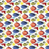 fish Seamless Pattern Design vector