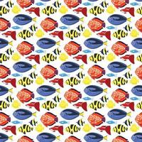 fish Seamless Pattern Design vector