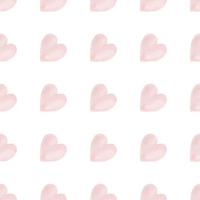 Watercolor hearts seamless pattern vector