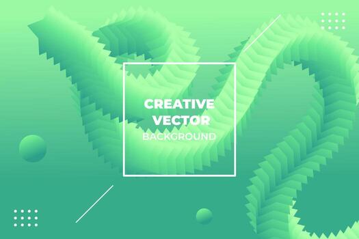 Abstract 3d Liquid background design Vector Green color. Horizontal modern backdrop. Fresh colorful futuristic template