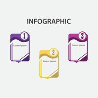 diseño moderno de elementos de plantilla gráfica de información iconos de banners numerados y 3 pasos vector