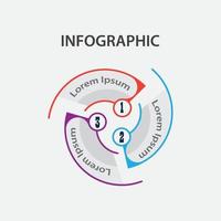 diseño moderno de elementos de plantilla gráfica de información iconos de banners numerados y 3 pasos vector