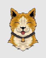 illustration vector cute cat head