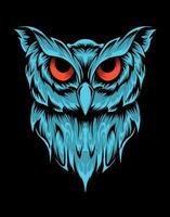 illustration vector owl bird head