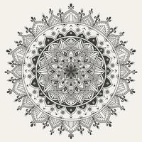 elegante patrón de mandala de círculo sobre fondo blanco vector