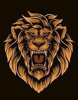 illustration vector isolated lion head