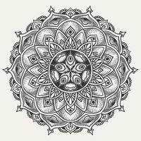 Elegant Circle mandala pattern on white background vector