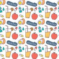 healthy Seamless Pattern Design vector