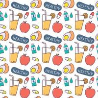 healthy Seamless Pattern Design vector