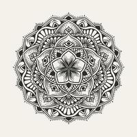 elegante patrón de mandala de círculo sobre fondo blanco vector