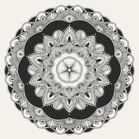 elegante patrón de mandala de círculo sobre fondo blanco vector