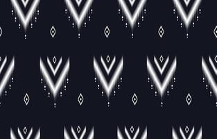Vector ethnic pattern geometric abstract seamless ikat background blue and white The design used for Print, wallpaper, fabric pattern, fashion textile