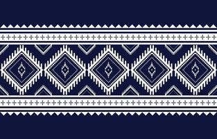 Geometric ethnic pattern vector Blue and white abstract seamless background The design used for Print, wallpaper, pattern fabric, fashion textile
