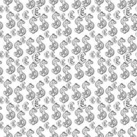 Dollar Sign Seamless Pattern Design vector